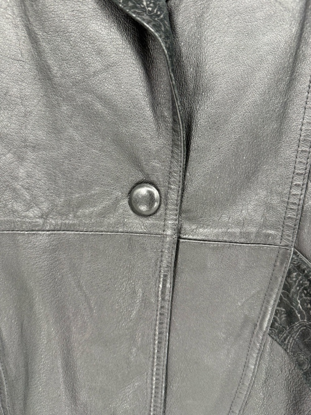 Wilsons Leather Jacket Suede Paisley Zip Liner Coat‎ Goth Steam Punk Industrial - Picture 5 of 15